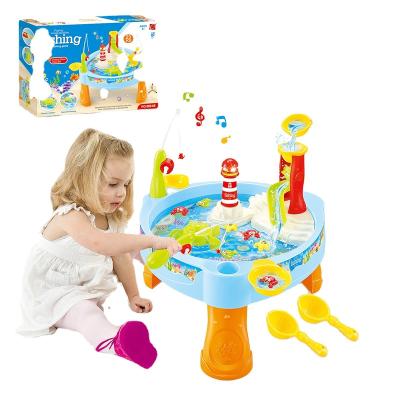 China Fishing Toy Factory Price Electric Children Pretend Magnetic Fishing Toy Set With Light And Music Game Fishing Game for sale