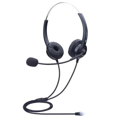 China Flexible MIC And Soft Ear Cotton Dh600d rj09 Call Center Plug In Phone Use Customer Service Center Headset Headset for sale