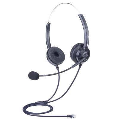 China Flexible Mic Dh 600d Call Center rj09 Plug In Phone Use Customer Service Center Headset Headset for sale