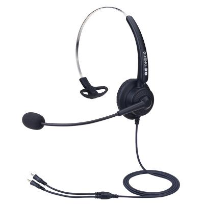 China New Dh800 Microphone Call Center 3.5mm Double Ear Single Ear Headset DH800 Single Plug Computer for sale