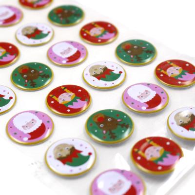 China Waterproof+Eco-friendly Cute Christmas Gifts Kids Cartoon Puffy Sticker For Festival Decoration for sale