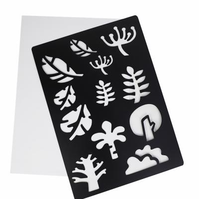 China Novelty Design Stencil Art Set Removable / Non-Toxic Journal Drawing PP Stencil For Kids for sale