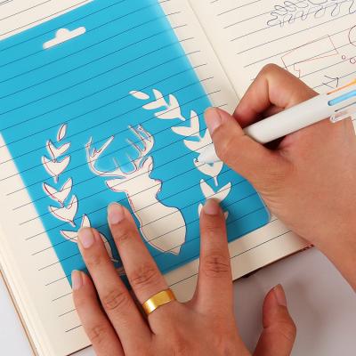 China Wholesale Cheap Price Painting Templates Plastic Drawing Stencil For Wall Notebook Diary Card DIY Drawing Painting for sale