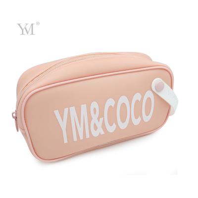 China Fashion promotion good quality cheap PVC cosmetic bag candy color private label custom design make up bag for sale