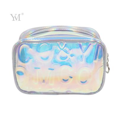 China Fashion TPU Holographic Newcomers Travel Make Up Bag Women Cosmetic Bag With Own Logo for sale