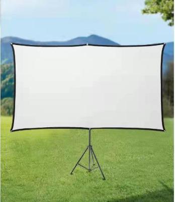 China 100 inch 16:9 portable foldable multifunctional projection screen tripod with tripod stand for sale