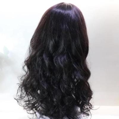 China Wholesale 20inch Regular Natural Wavy Wave Wig Christmas Gift For Girlfriend For Mom 100% Natural Wavy Hair Wig for sale