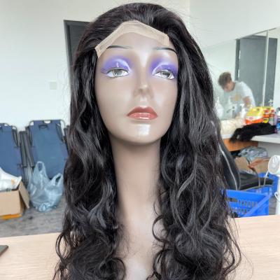 China Could be flat iron and change design free shipping 4X4 body wave wig transparent lace wig Brazilian hair wig for sale