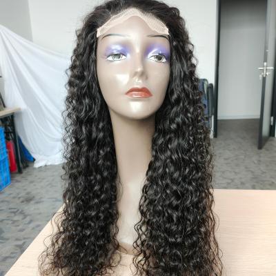 China Could be flat iron and change the design wow! ! ! free shipping new style 5x5 deep wave lace closure wig 100% human hair wig for sale