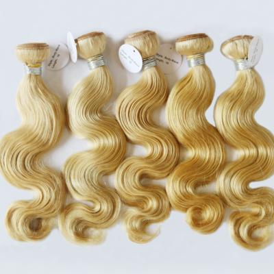 China Body Wave Wholesale 613 Blonde Hair Weave Bundles Brazilian Virgin Hair 613 Bundles for sale