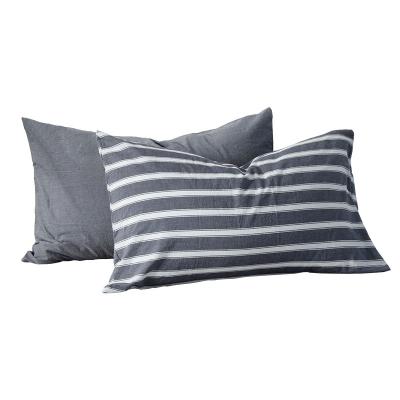 China Factory Price Wholesale Stripe Breathable Solid 100% Polyester Pillow Shells In Pillow Case for sale