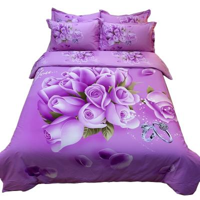 China Memory New Fashion 3D Printed Bedspread Sets Fabric , Polyester Microfiber 3d Bedding Set Fabric for sale