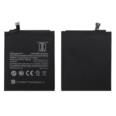 China Wholesale Cell Phone Replacement 3080mAh 3.85v Li-ion Polymer Mobile Phone Battery For Xiaomi Redmi Note 5A BN31 for sale