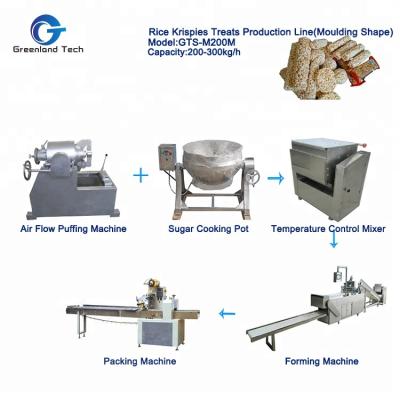 China Shape Molding Puffed Rice Krispies Processes Production Line China Manufacturer GTS-M200M Molding Shape Puffed Rice Krispies Processes Production Line 200-300kg/h for sale