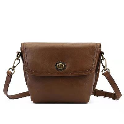 China 2022 new business high quality fashion solid color Europe and America vintage ladies cross-body bag leather shoulder bag for sale