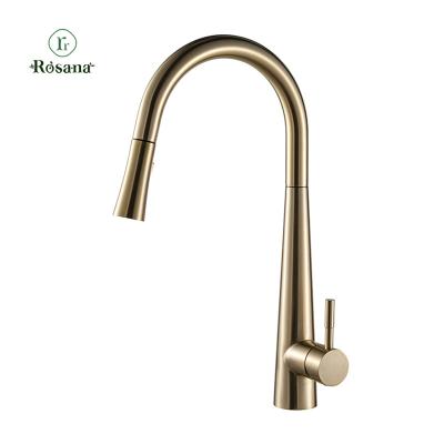 China Pull Out Spray K149 Rosana Gold Pull Out Pull Down Kitchen Faucet Tap Taps Mixer Tap for sale