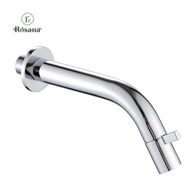 China Metered Faucets B615 27 01 1 Rosana Style Lavatory Wall Mounted Brush Nickel Sink Faucet Basin Faucet Brass Basin Mixer Tap 2 in 1 for sale