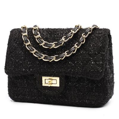 China Cross body Mini Bag Woolen Cloth of Lady Hot Sale Ladies cross body bag fabric for sale