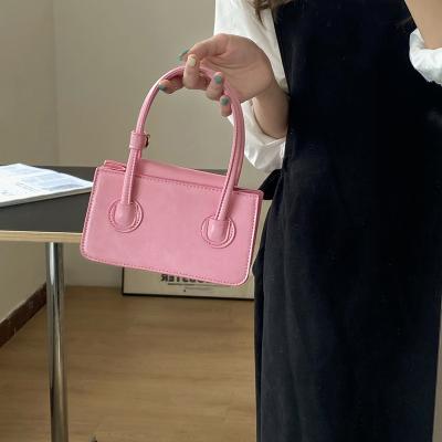 China Lady Fashion Trendy Candy Color Luxury Mini Square Bag Pu Leather Designer Handbags For Women for sale