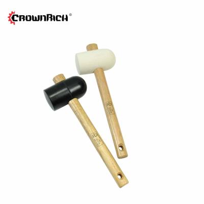 China Other 8oz 12oz 16oz Dead Blow Rubber Hammer With Wooden Handle for sale