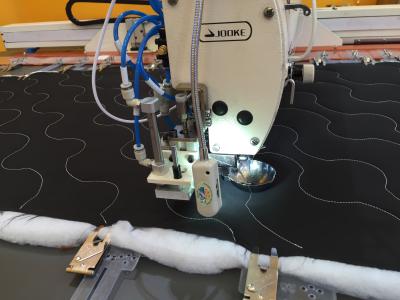 China Down Jacket Automatic Sewing Machine , Auto Cutter Overlock Sewing Machine for sale