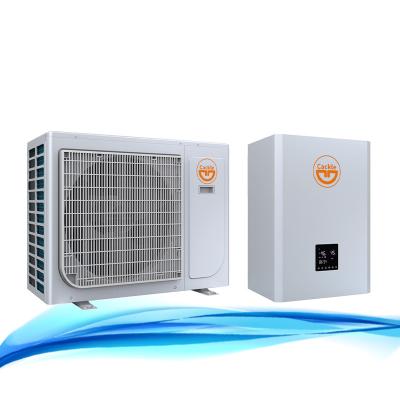 China DHW Radiator Floor Heater 10KW 20KW Mini Split Heat Pump DC Inverter Heat Pump Outdoor Water Heater for sale