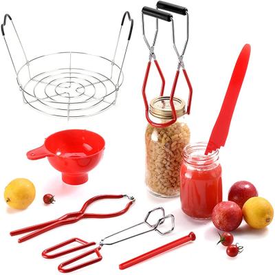 China Viable Non Slip Canning Tools For Making Favorite Jam 7 Piece Stainless Steel Home Jar Canning Kit for sale