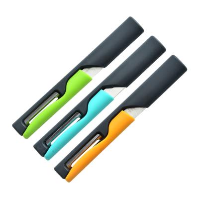 China Kitchen Viable Creative Instrument Multifunctional Stainless Steel Fruit And Vegetable Peeler Sharp Knife for sale