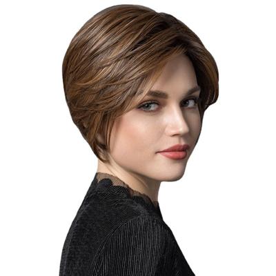 China Synthetic Hair Fashion Internet celebrityEuropean and American cross-border bobo wears short brown chemical fiber wig top for sale