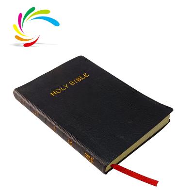 China 100% Premium Leather King James Holy Bible Printings Manufacturers New Wholesale Eco-Friendly Design Hardcover Book for sale