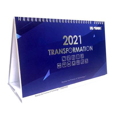 China paper & Customized High Quality Cardboard Wall Calendar Printing 2021 Spiral Binding Book Printing Calendar Printing for sale