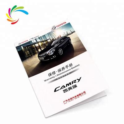 China paper & China Supplier Custom Logo Luxury Brand Car Logo Promotion Manual Book Cardboard Printing Brochure Printing for sale