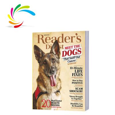 China 100% Eco-friendly Factory America A5 Size Book Wholesale Bestseller Printings New Arrival With Stock Illustration Reader's Digest Magazine for sale