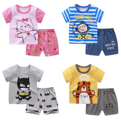 China 2023 Summer Children's Cute Casual Clothing T-shirt Sets Kids Boys And Girls With Wholesale Price for sale