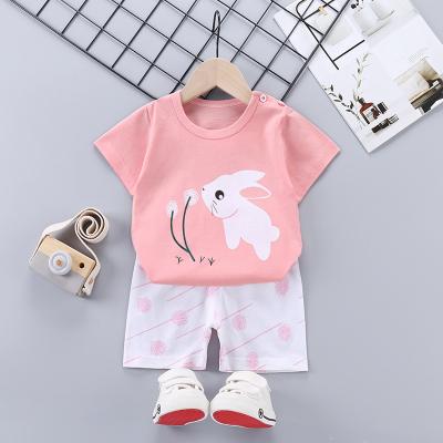 China Summer Casual Boys Shorts Sleeve Girls Clothing Sets Baby Pajamas Kids Pajamas Cotton Kids Shorts Sets for sale