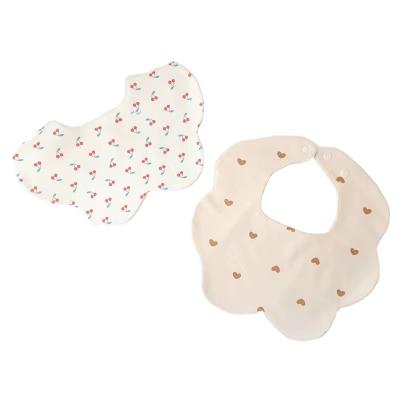 China 100% Cotton Kid Bib Washable Warm Newborn Waterproof Bibs Baby Bibs Washable Two-piece Sale Package for sale