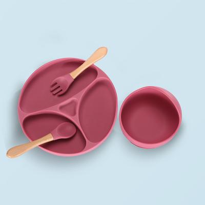 China Bpa Free Wholesale Bpa Free Baby Plates Sets Soft Spoon Baby Feeding Spoon Fork Set Utensils Silicone Children Dining for sale