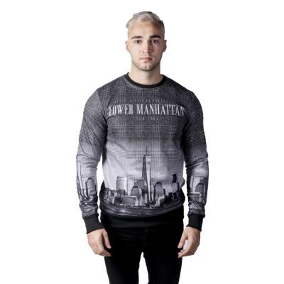 China Anti-Wrinkle Fall Pull Down Manhattan Man Fitness Cotton Long Sleeve Custom Vintage T-Shirt With Embroidery Logo for sale