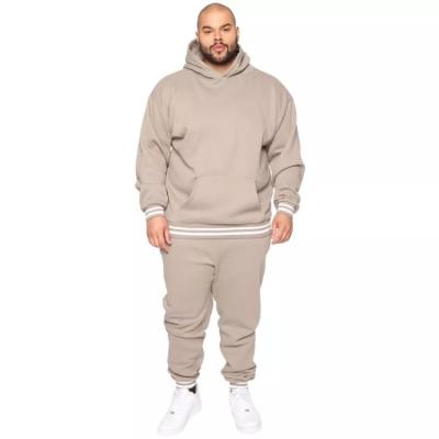 China Breathable plus size white anorak high quality custom designs oversized hooded tracksuit for fat men for sale