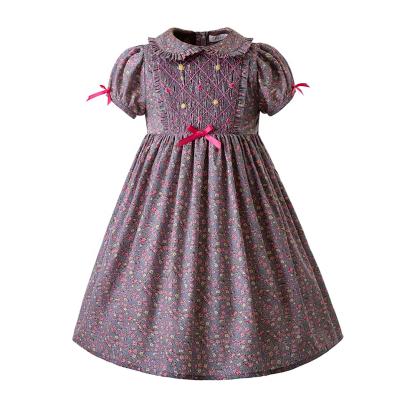 China OEM Pettigirl Sustainable Baby Boy Smocked Dresses One Line Cotton Dress Floral Cheap Dresses Smocked Softness Line for sale