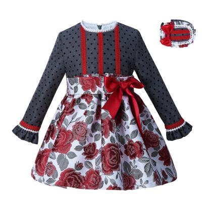 China Sustainable OEM Pettigirl Children's Vintage Decorative Flower Girls Dress for sale