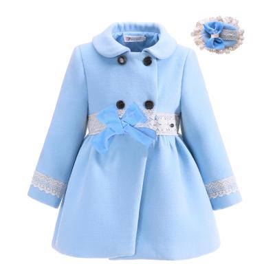 China Fashion New Design Girls Anti-Shrink OEM Pettigirl Boutique Hot Girl Dress Coat With Handmade Headwear for sale