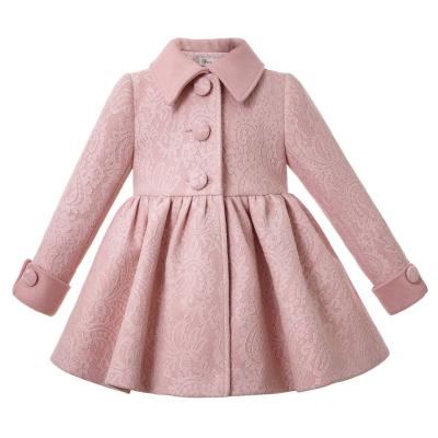 China OEM Pettigirl New Arrival Sustainable Girls Coat Jackets Coats Lace Floral Baby Clothes With Buttons for sale