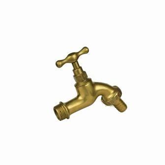 China DN15 DN20 Pipeline Taps Male Thread Bath Bib Taps With Nozzel for sale