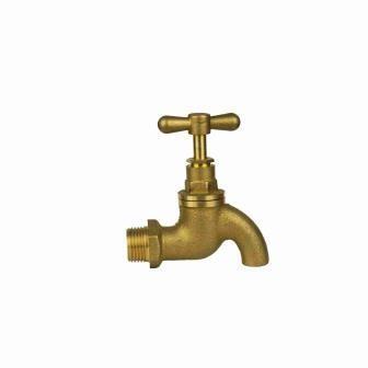 China T Handle Pipeline Taps Brass Bibtaps Without Nozzel 1/2in Male Thread Brass Bib Taps for sale