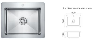 China 500mm Single Bowl Undermount Sink Stainless Steel Sink Sanitary for sale