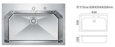 China Built In Undermount Kitchen Sink Stylish Comfy Area Stainless Steel Restaurant Sink for sale