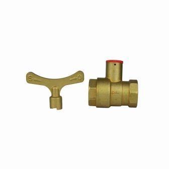 China INOB300 Standard Brass Ball Valves Bore Key Handle 1/2in - 3/4in Female Thread Lock Ball Valve for sale