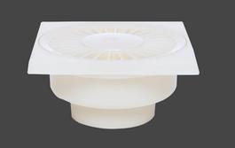 China Straight ABS Floor Drain 100 X 100 X 50 Mm Abs Floor Trap White for sale