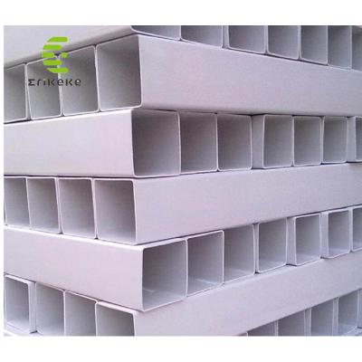 China Water 50mm/100mm square pvc pipe sizes plastic square pipe plastic pvc ube for sale